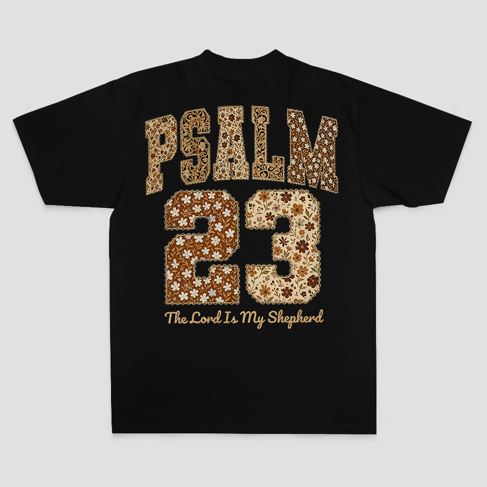 Psalm 23 The Lord Is My Shepherd Printed Women's T-shirt