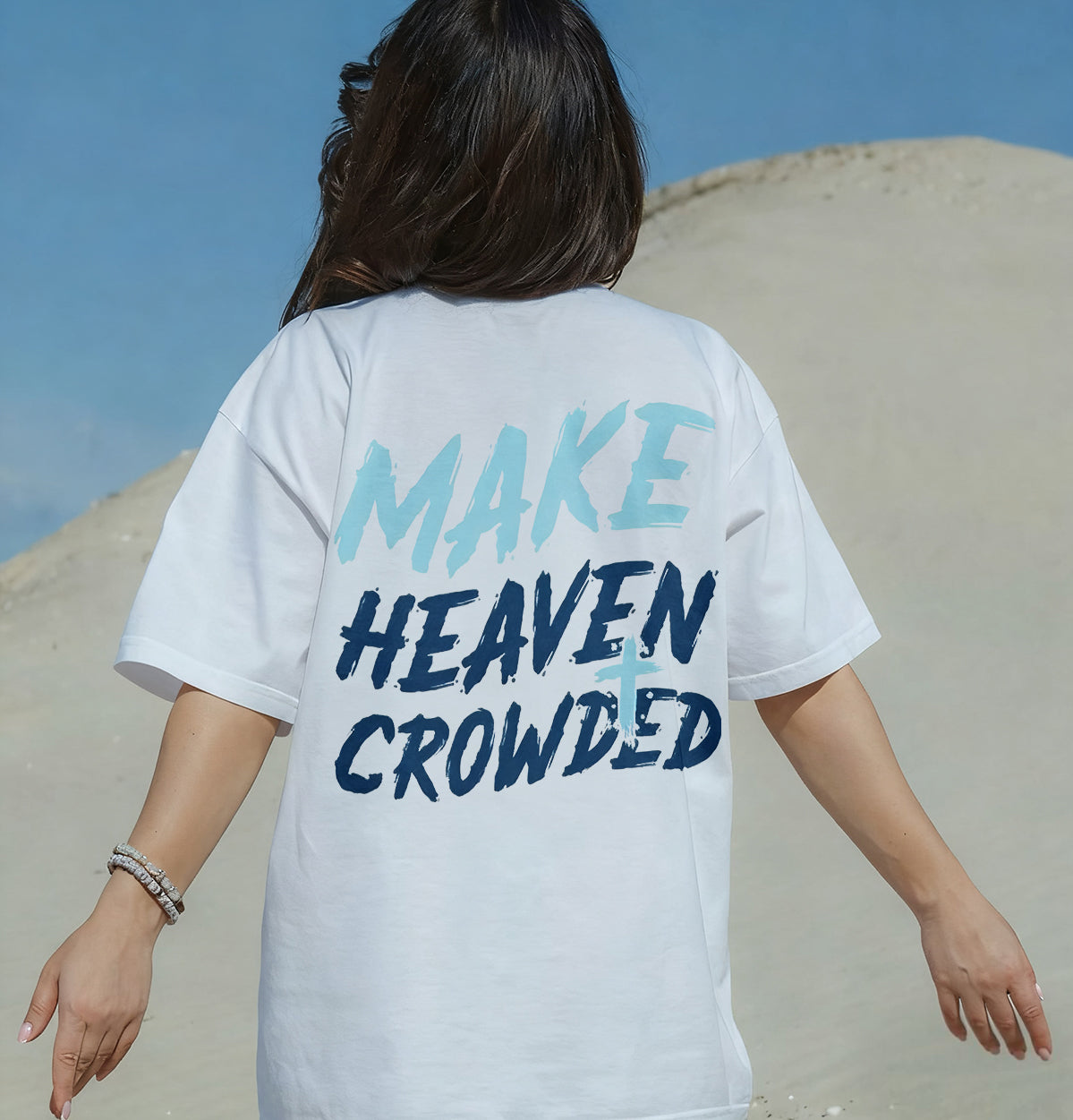 Make Heaven Crowded Printed Women's T-shirt