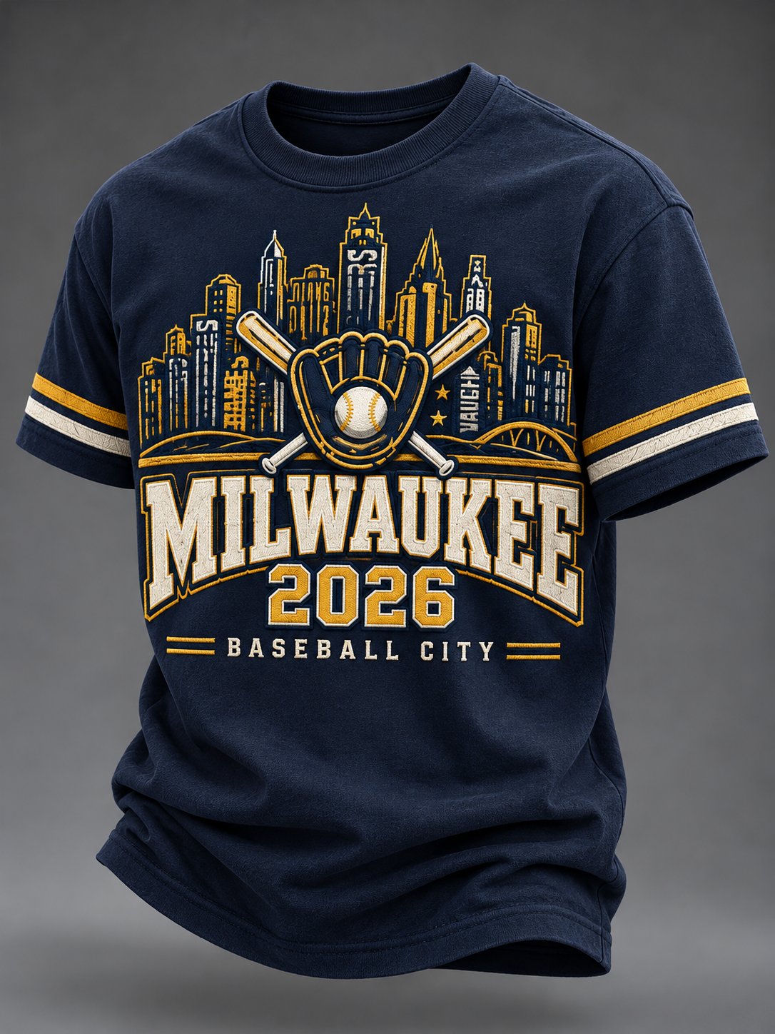 Men's Baseball Print T-shirt