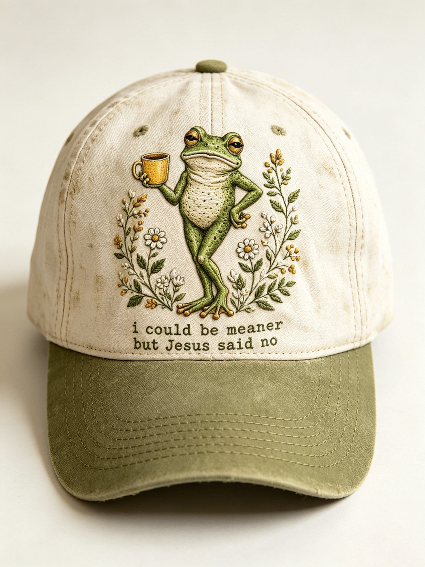 I Could Be Mean But Jesus Said No Printed Baseball Cap (Unisex)