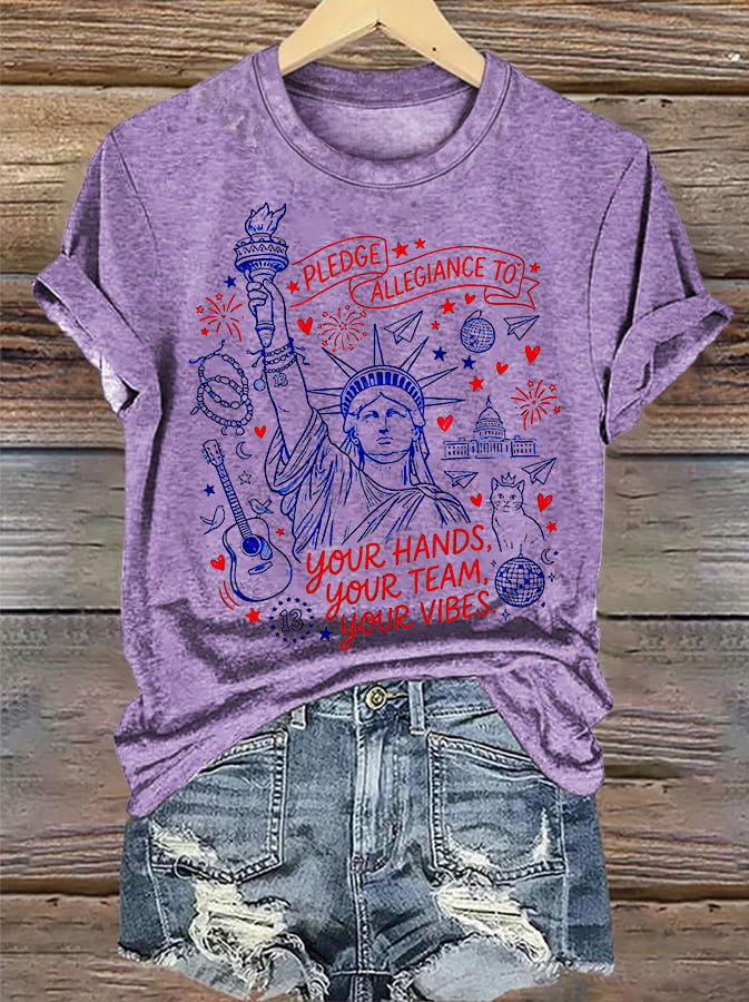 Women's Pledge Allegiance To Your Hands Your Team Your Vibes Shirt