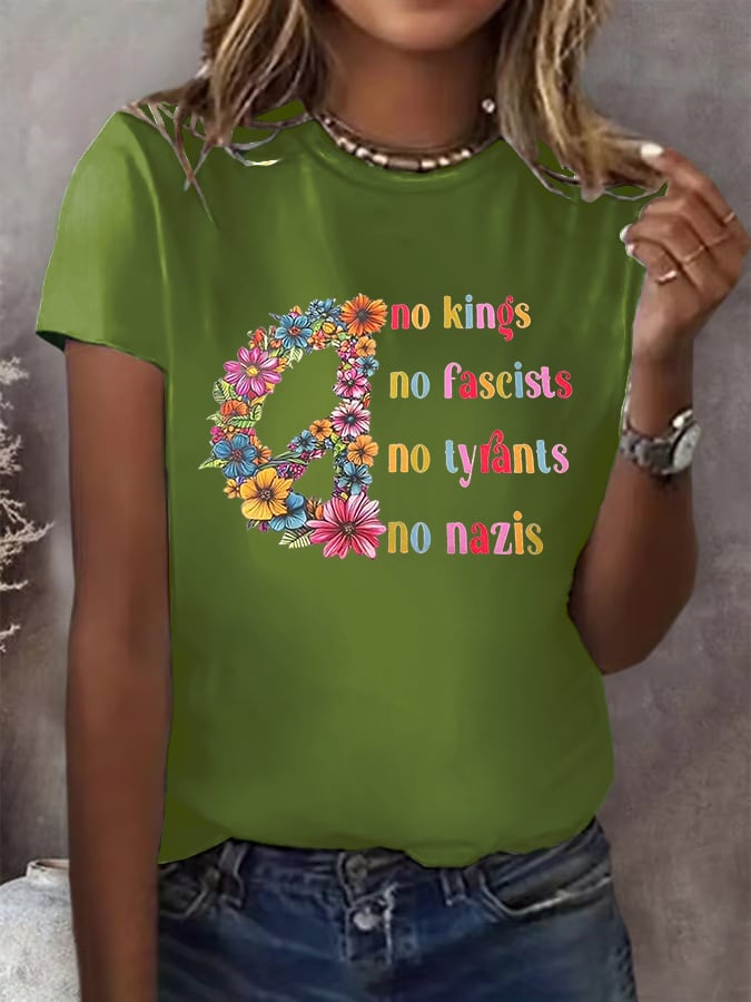 Women's Fashion Casual FDT Reject King Tiger Print T-shirt