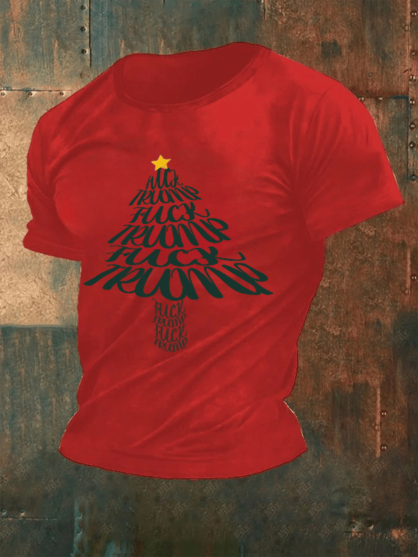 🔥Buy 3 Get 15% Off🔥Men's Funny Christmas Tree With fdt T-Shirt