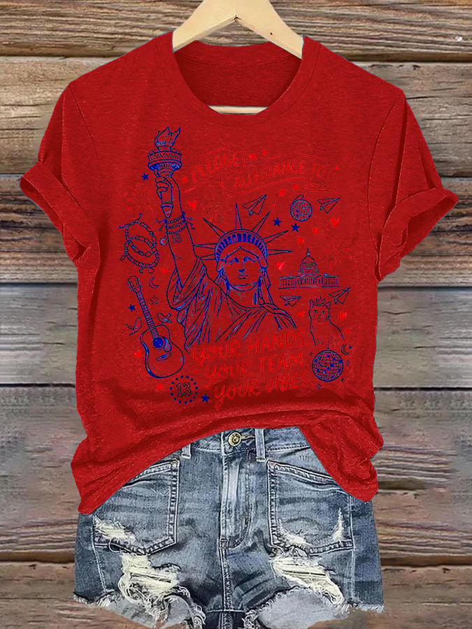 Women's Pledge Allegiance To Your Hands Your Team Your Vibes Shirt