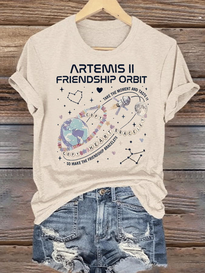 Women's Fun Planet Print T-Shirt
