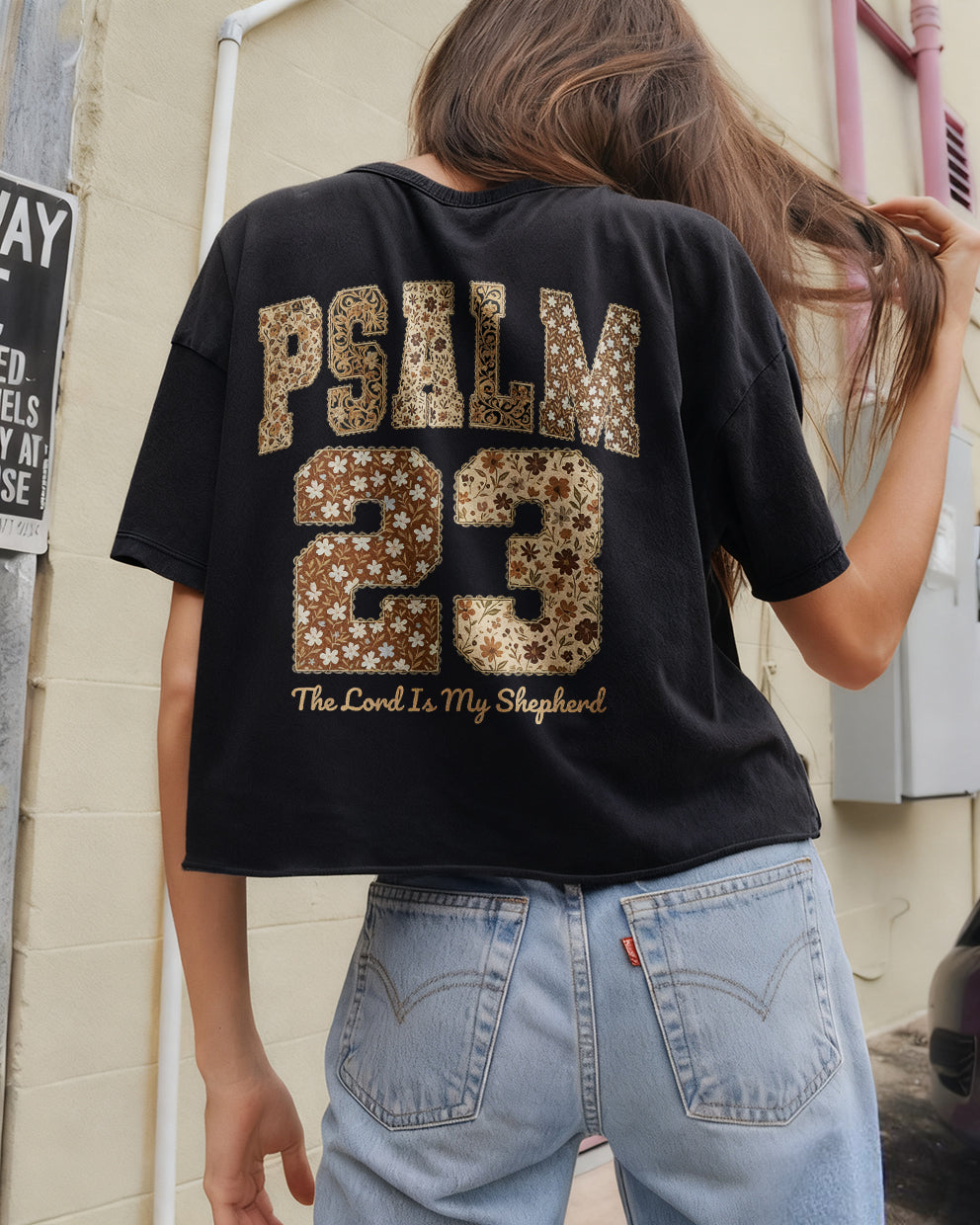 Psalm 23 The Lord Is My Shepherd Printed Women's T-shirt