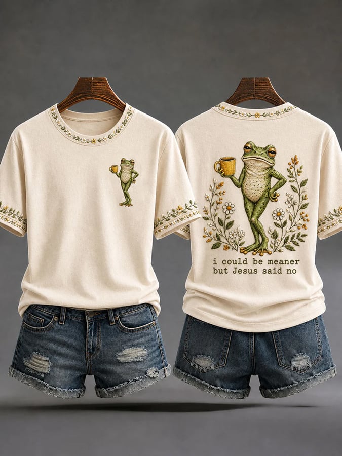 Women's 'Jesus Thinks I'm A Delight' Printed Casual T-Shirt