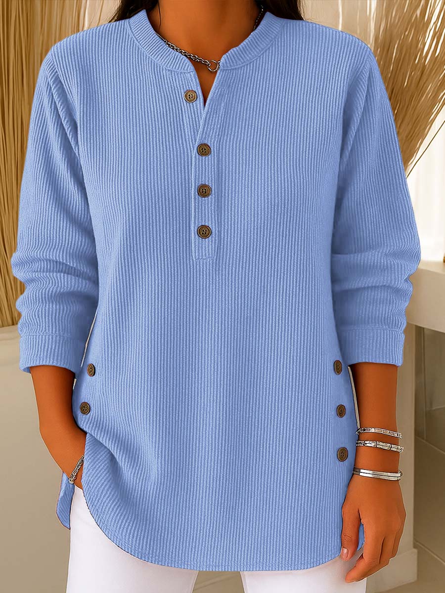 CLEARANCE SALE🔥 Women's Casual Solid Crew Neck Loose Knit Pullover