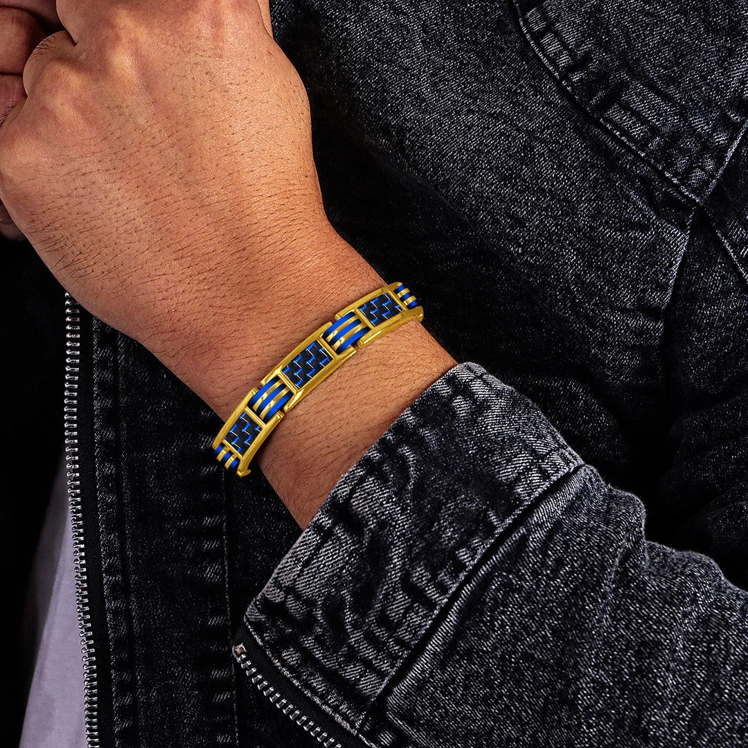 Inlaid color energy bracelets