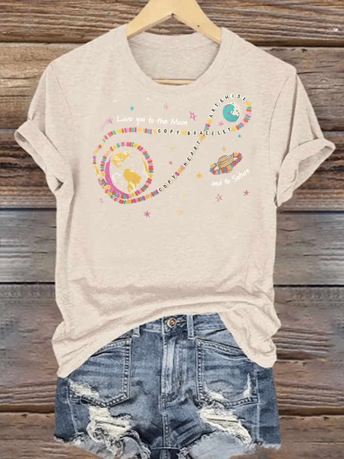 Women's Fun Planet Print T-Shirt