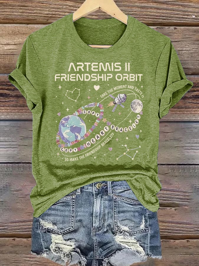 Women's Fun Planet Print T-Shirt