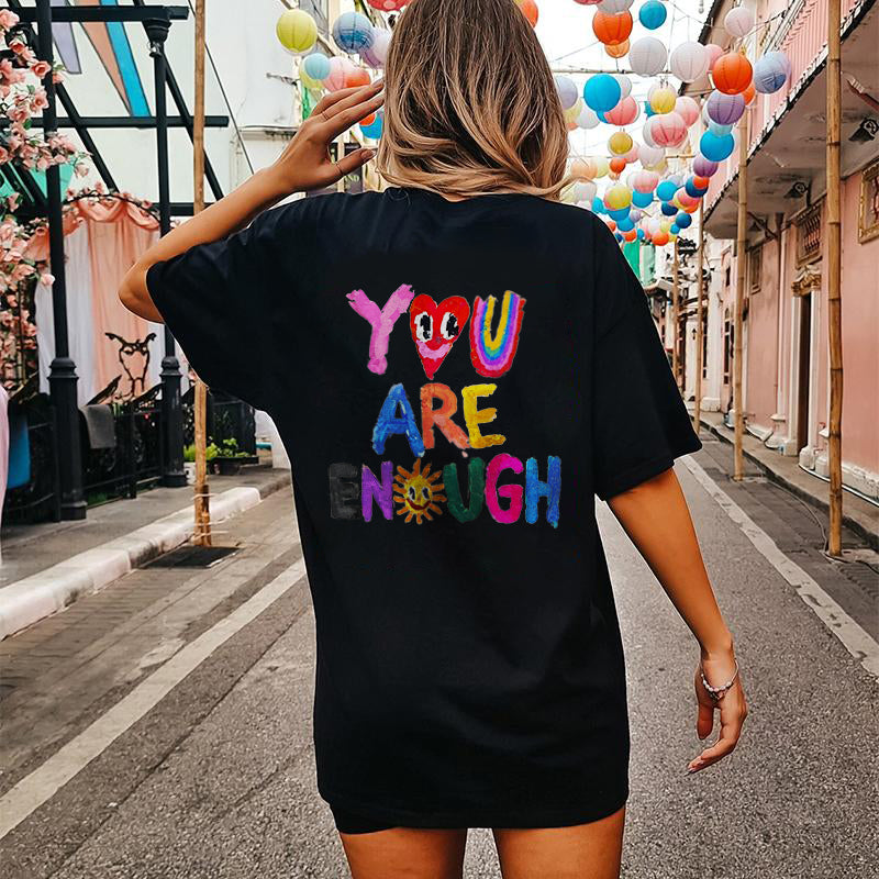 You Are Enough Printed Women's T-shirt