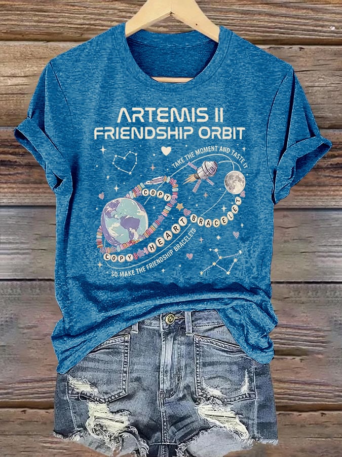 Women's Fun Planet Print T-Shirt
