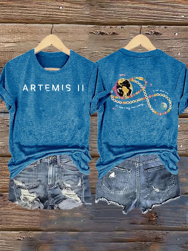 Women's Fun Planet Print T-Shirt