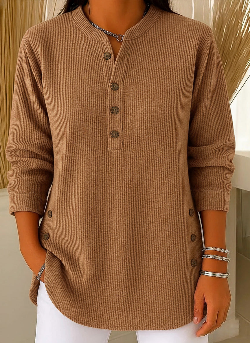 CLEARANCE SALE🔥 Women's Casual Solid Crew Neck Loose Knit Pullover