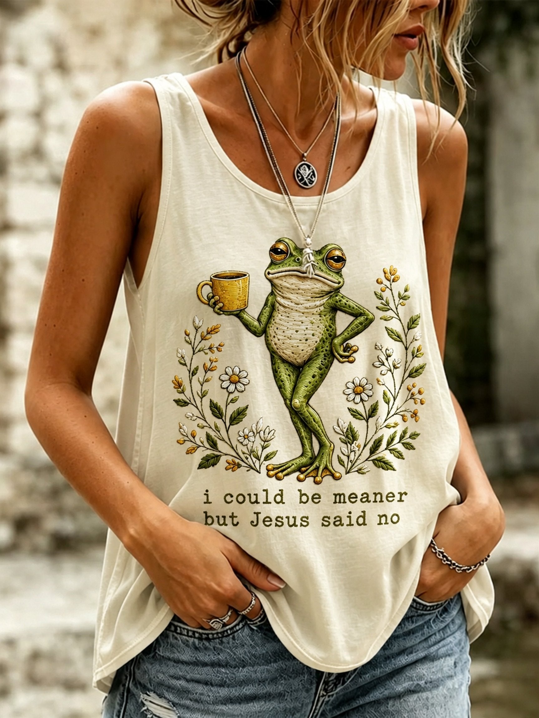 I Could Have Been More Impulsive, But Jesus Restrained Me. (Women'S Faith Printed Vest)