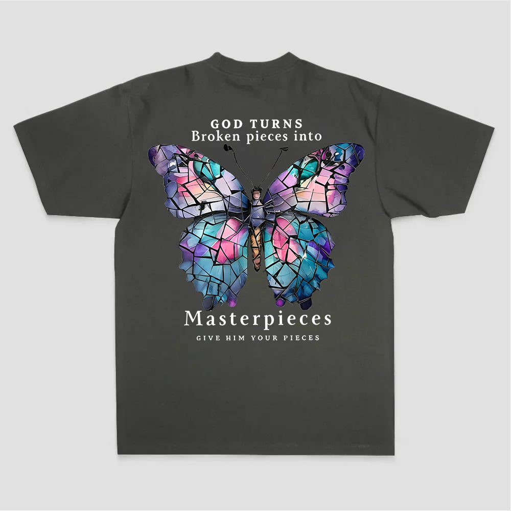 God Turns Broken Pieces Into Masterpieces Printed Women's T-shirt