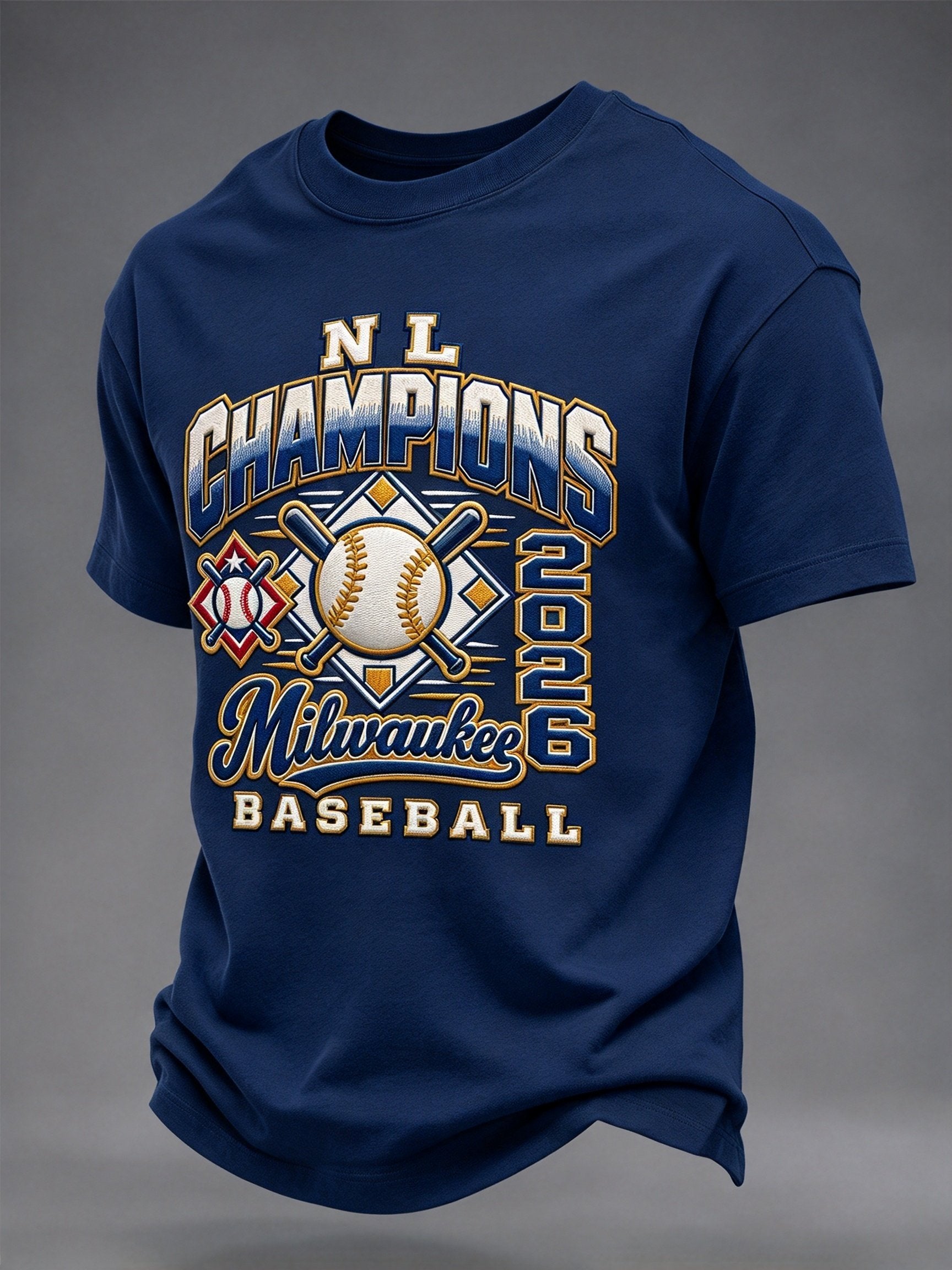 Men's Baseball Print T-shirt