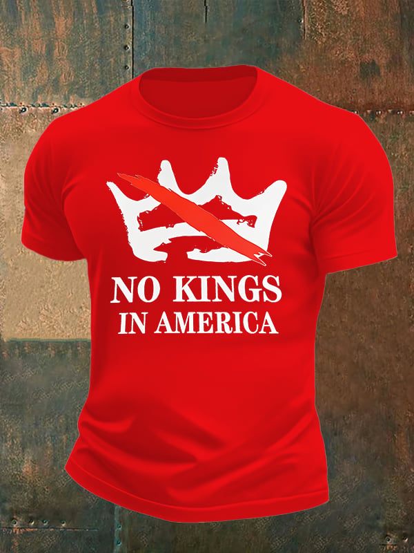 🔥Buy 3 Get 15% Off🔥Men's no kings in America print T-Shirt