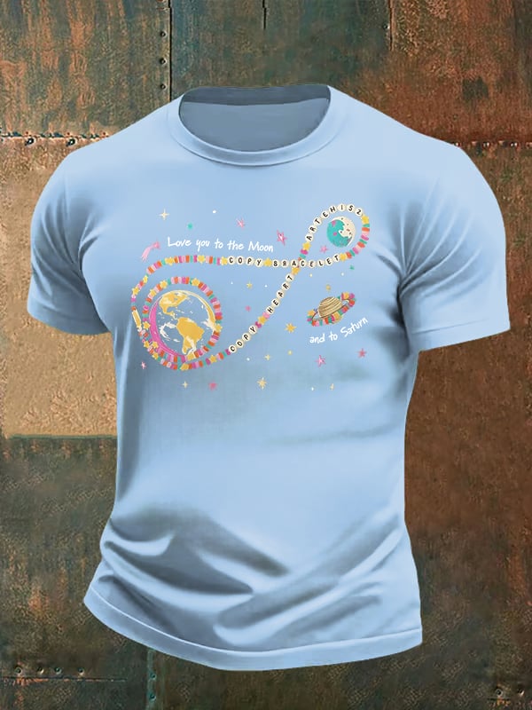 Men's Fun Planet Print T-Shirt