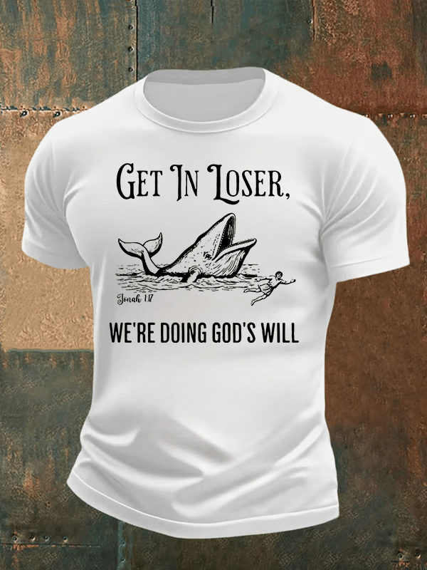 Men's WE'RE DOING GOD'S WILL Print T-Shirt
