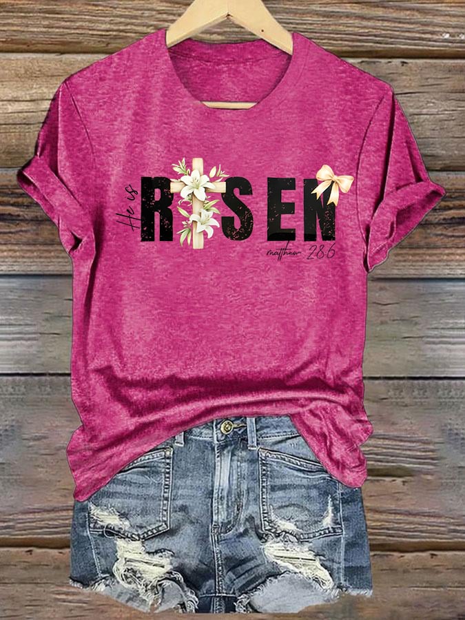 Women's He is Risen Print T-Shirt