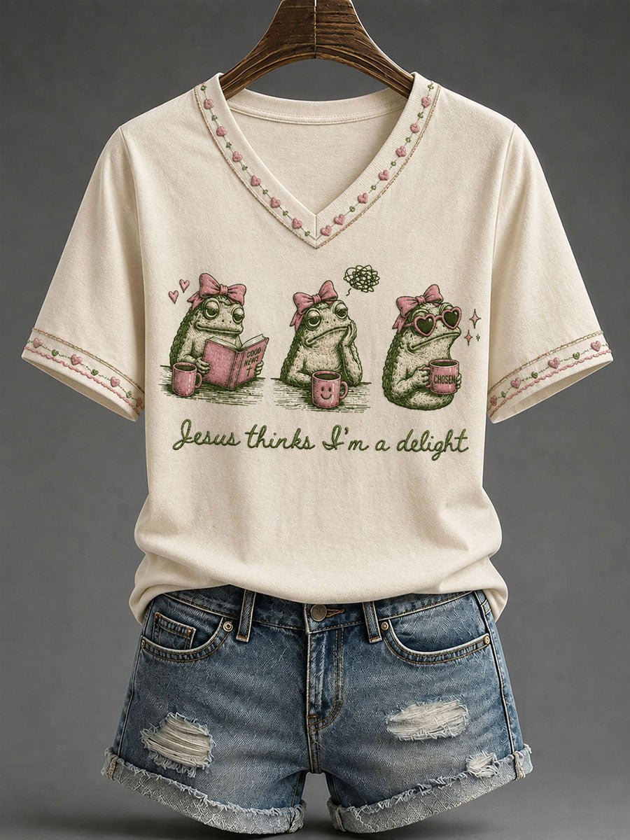 Classic Jesus thinks I'm a delight Short-Sleeved Shirt