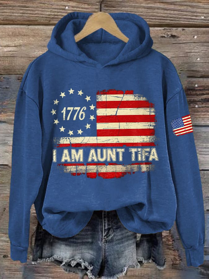 🔥Buy 3 Get 15% Off🔥Retro I Am Aunt Tifa Print Hoodie