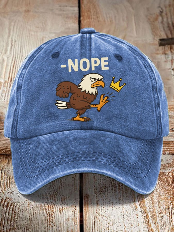 🔥Buy 3 Get 15% Off🔥Unisex Retro No Kings In America Eagle Crown Nope Print Baseball Cap