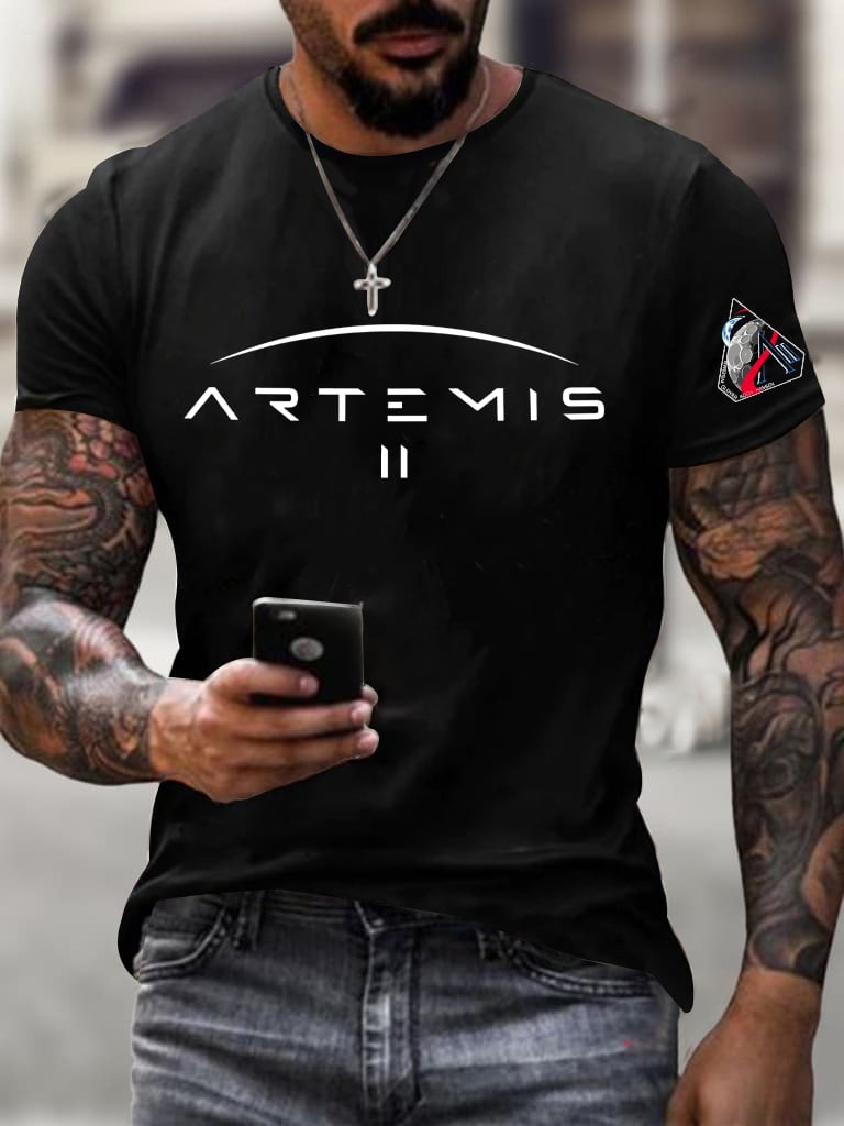 Men's Round Neck Casual Printed T-Shirt