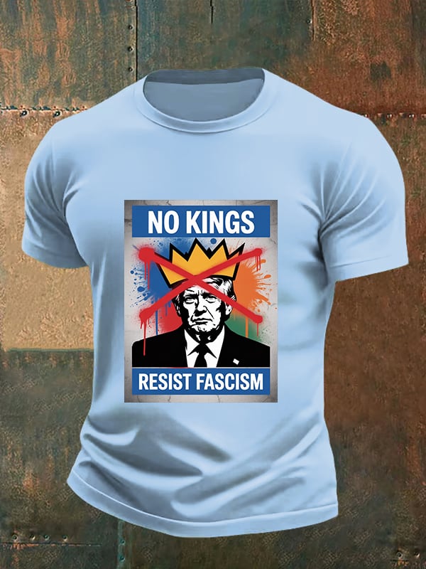 Men's NO KINGS RESIST FASCISM T-shirt