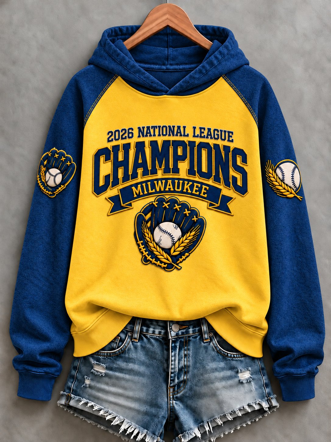 Women's Baseball Print Sweatshirt