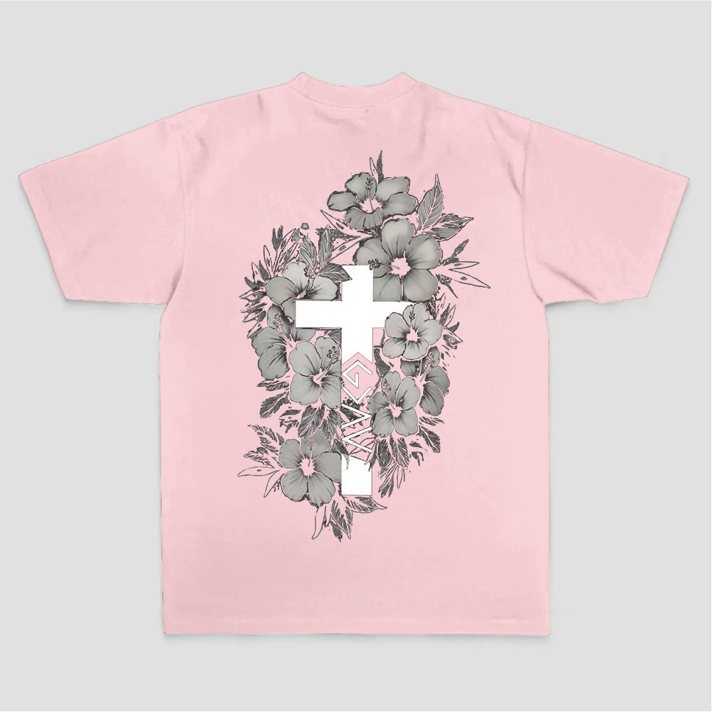 Floral Cross Printed Women's T-shirt