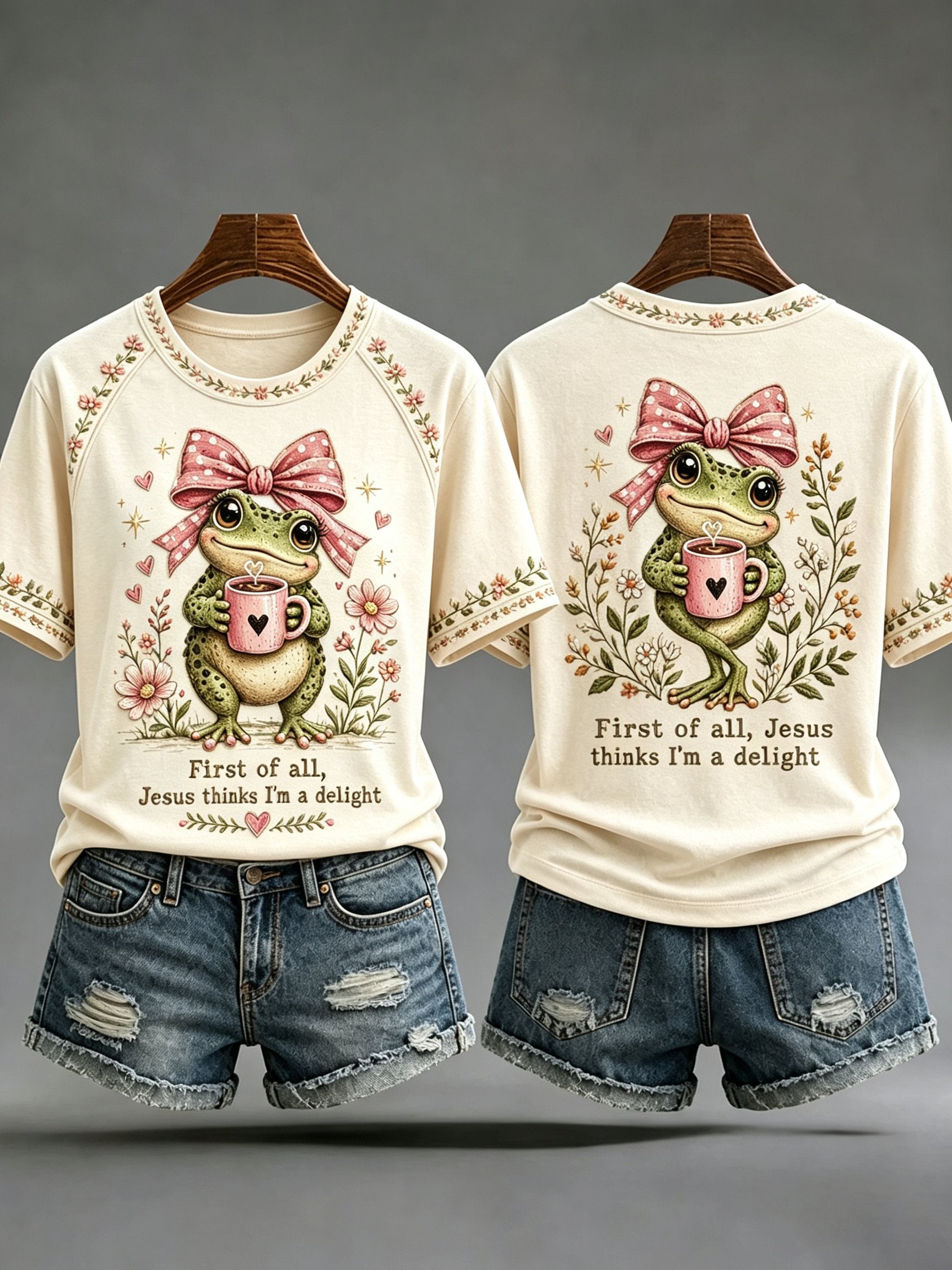 Women's 'Jesus Thinks I'm A Delight' Printed Casual T-Shirt