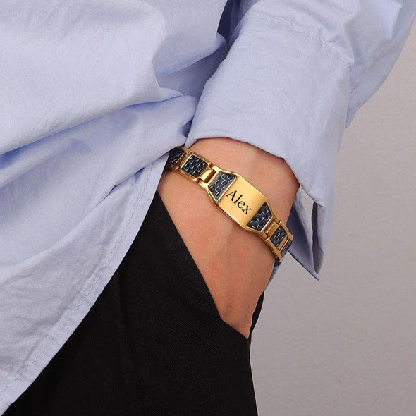 Personalized men's energy bracelet