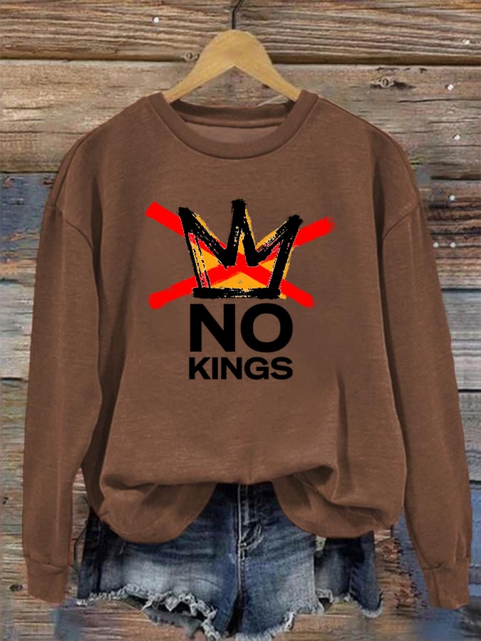 🔥Buy 3 Get 15% Off Women's America has No Kings Printed Casual Sweatshirt