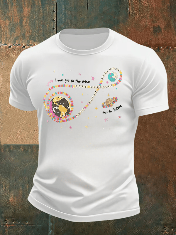 Men's Fun Planet Print T-Shirt