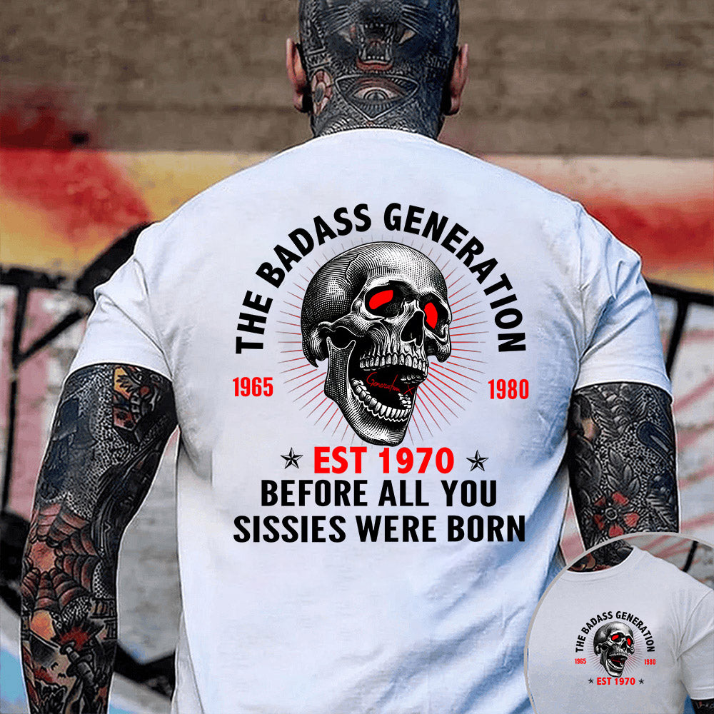 Gen X THE BADASS GENERATION T-shirt, Unisex Comfort Hoodie, Custom Year Of Birth Sweatshirt