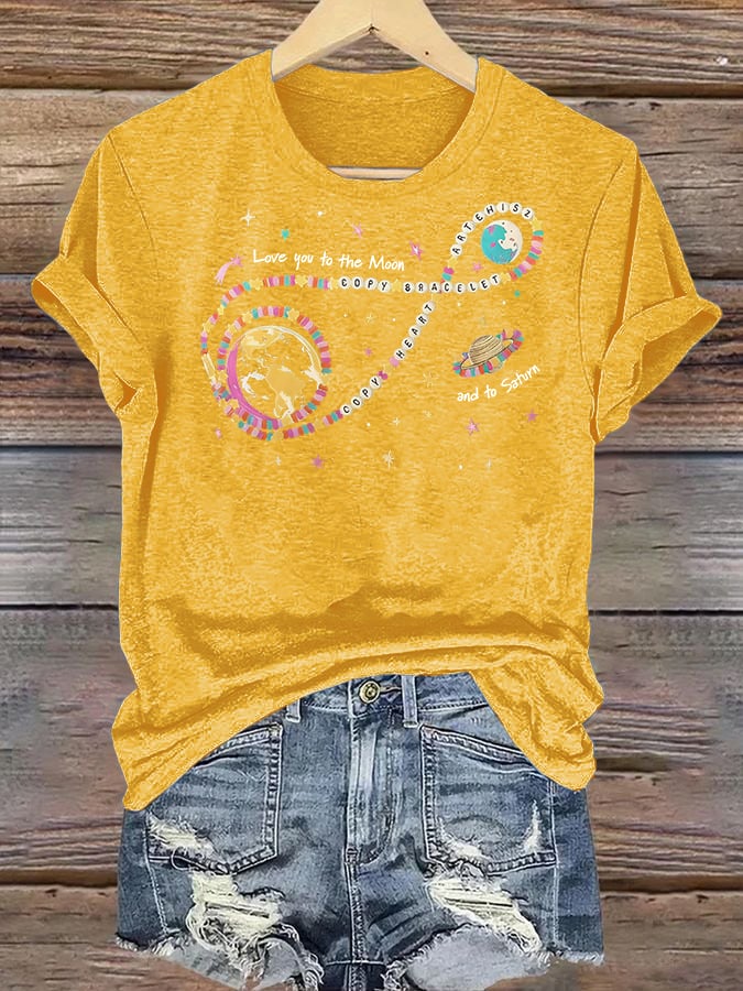 Women's Fun Planet Print T-Shirt