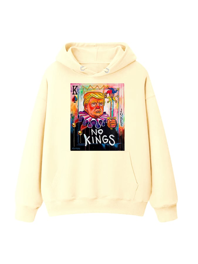 Unisex No Kings In America Print Casual Hoodie