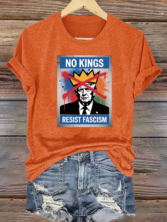 Women's NO KINGS RESIST FASCISM T-shirt