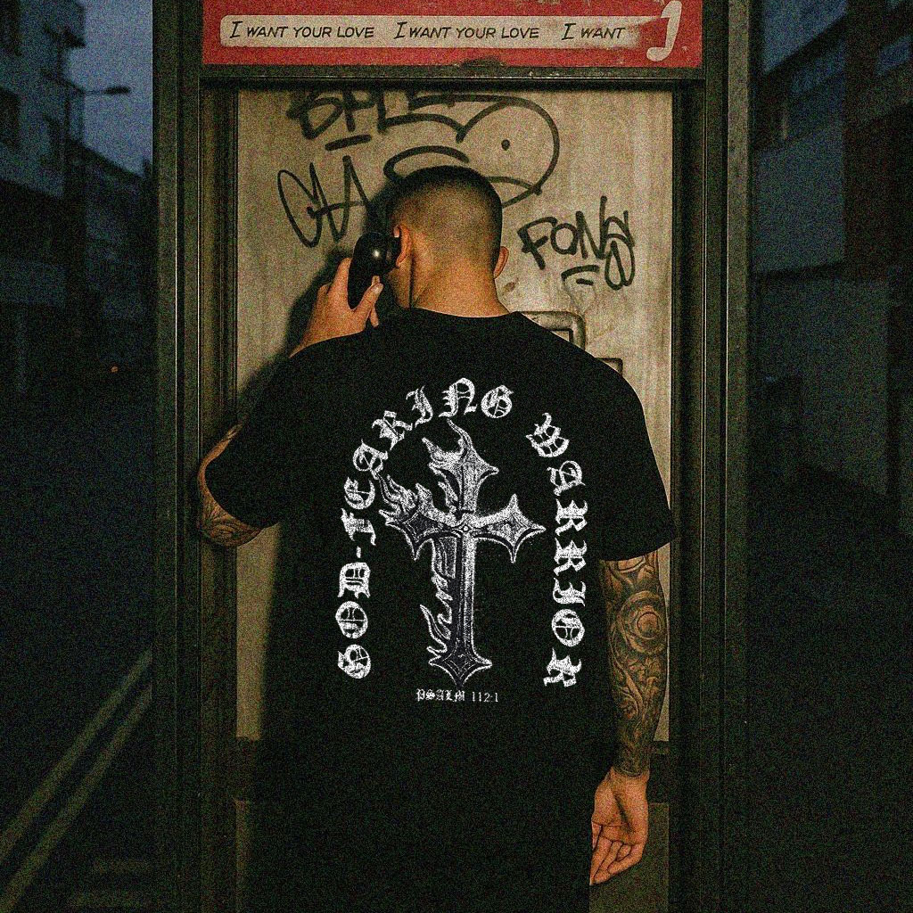 God-Fearing Warrior Isaiah 112:1 Printed Men's T-shirt