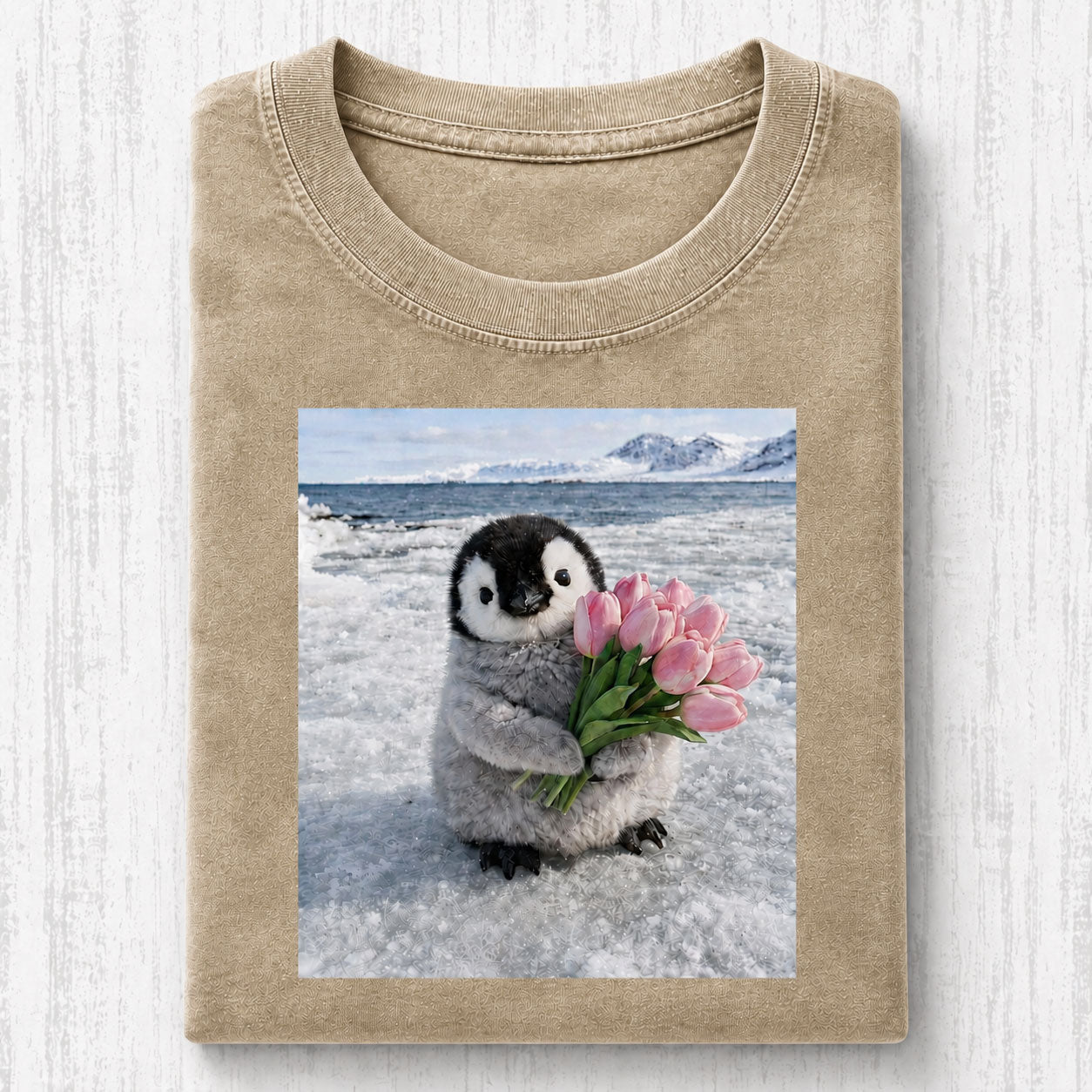 Tulip Bouquet Penguin Vintage Comfort Tee