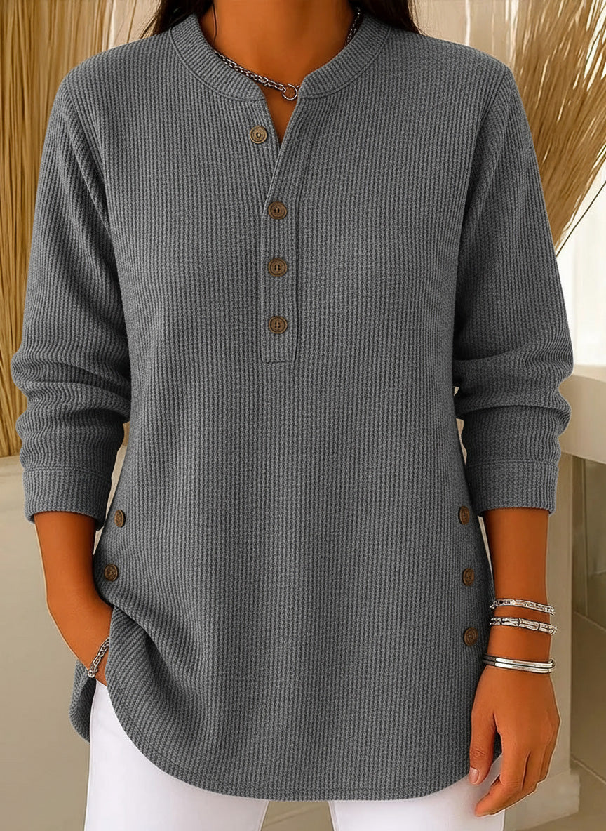 CLEARANCE SALE🔥 Women's Casual Solid Crew Neck Loose Knit Pullover