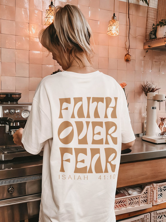 Faith Over Fear Printed Women's T-shirt