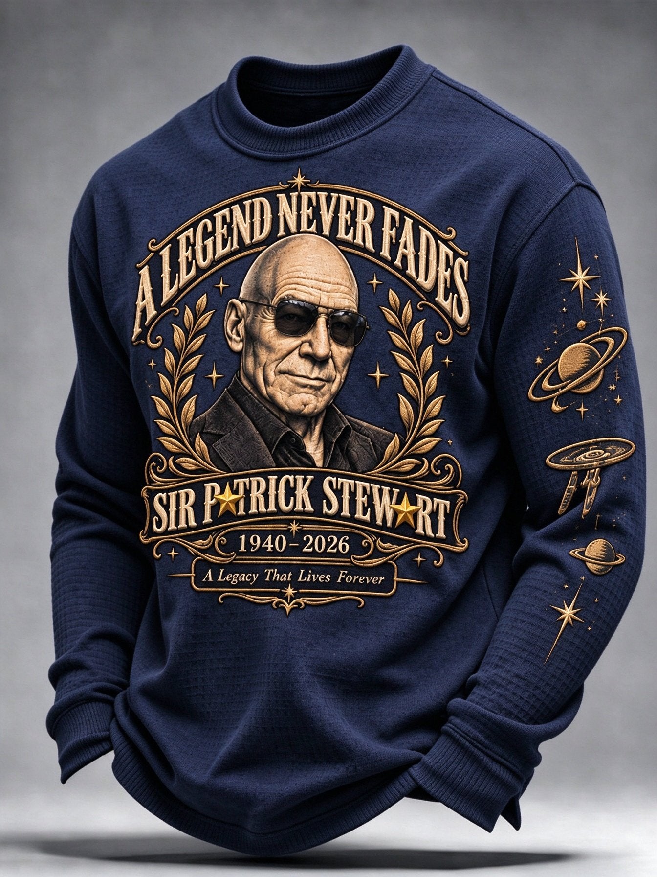 Men's Casual Commemorative Printed Long-Sleeve T-Shirt