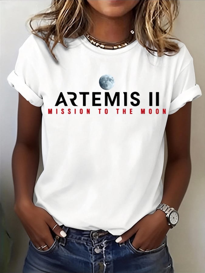 Women's Artemis II Print Casual T-Shirt