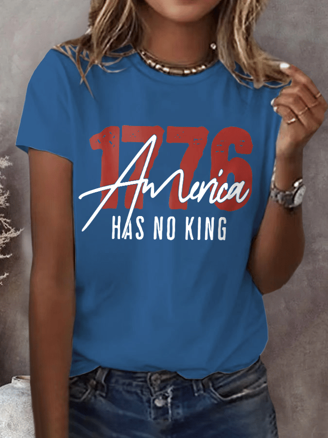 🔥Buy 3 Get 15% Off🔥Women's Fashion Casual American Kingless Print T-Shirt