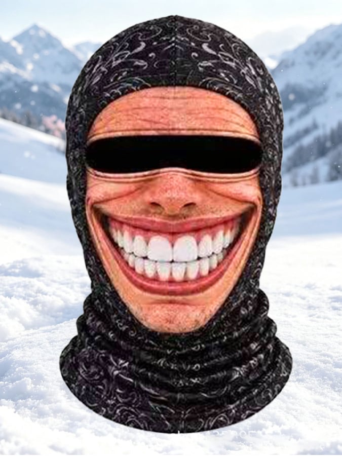 Men's Outdoor Warm Balaclava with Funny Expressions