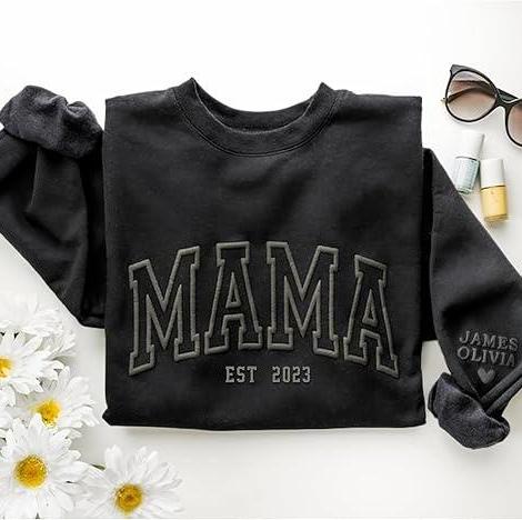 Personalized Puff Mama Sweatshirt Christmas Gift For Mom